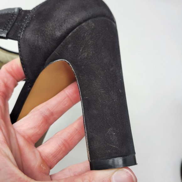 Coach Tristen Black Suede Tassel Pumps Heels Shoes 8.5B - Picture 6 of 14